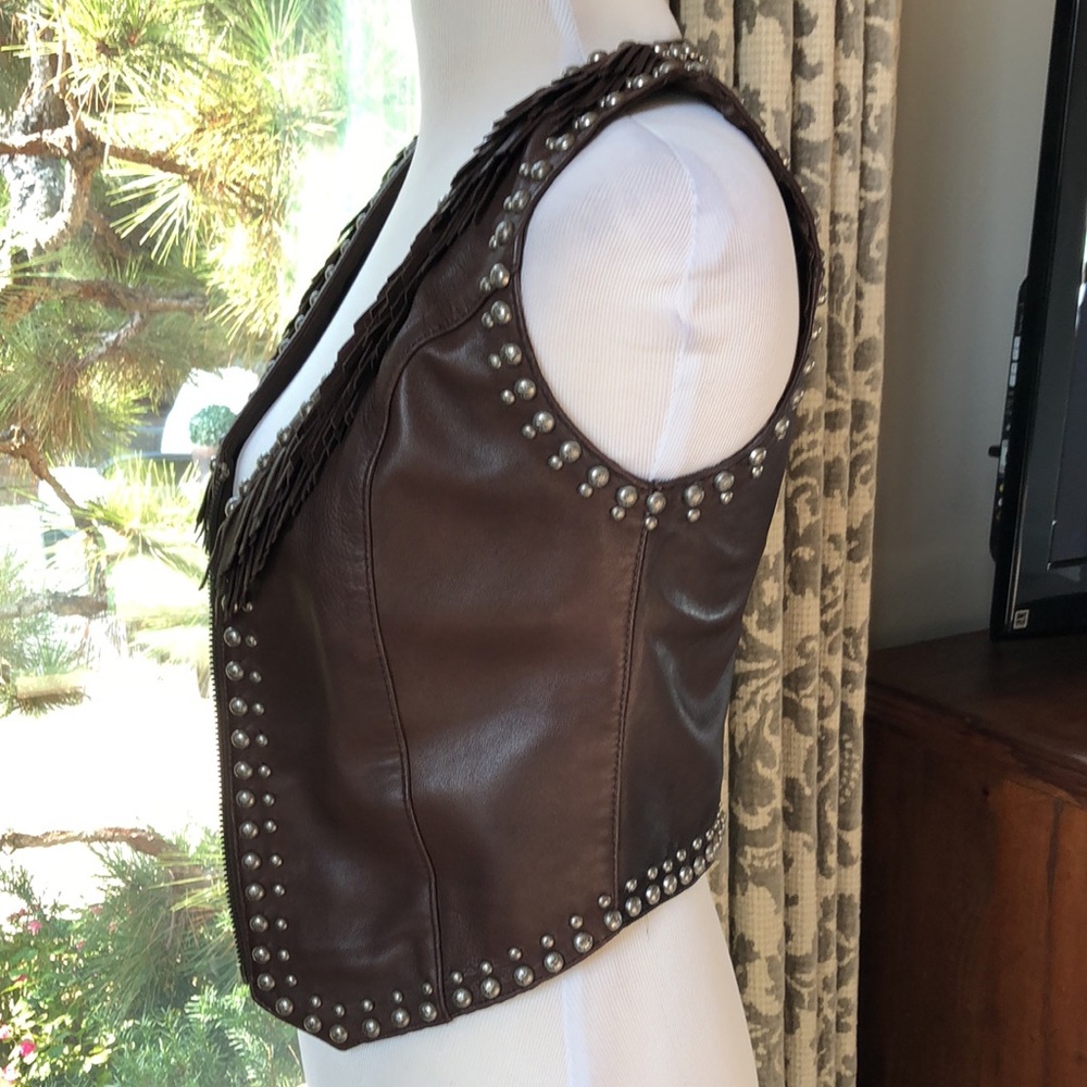 Appaloosa Trading Co Studded Leather Vest - Picture 4 of 10